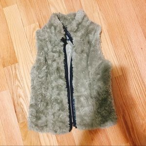 Esprit faux fur waistcoat